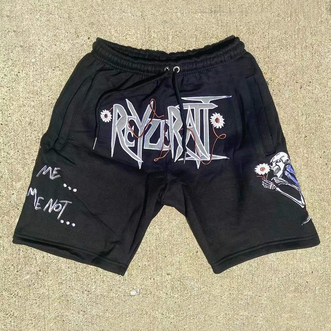 Daisy skull casual street sports shorts
