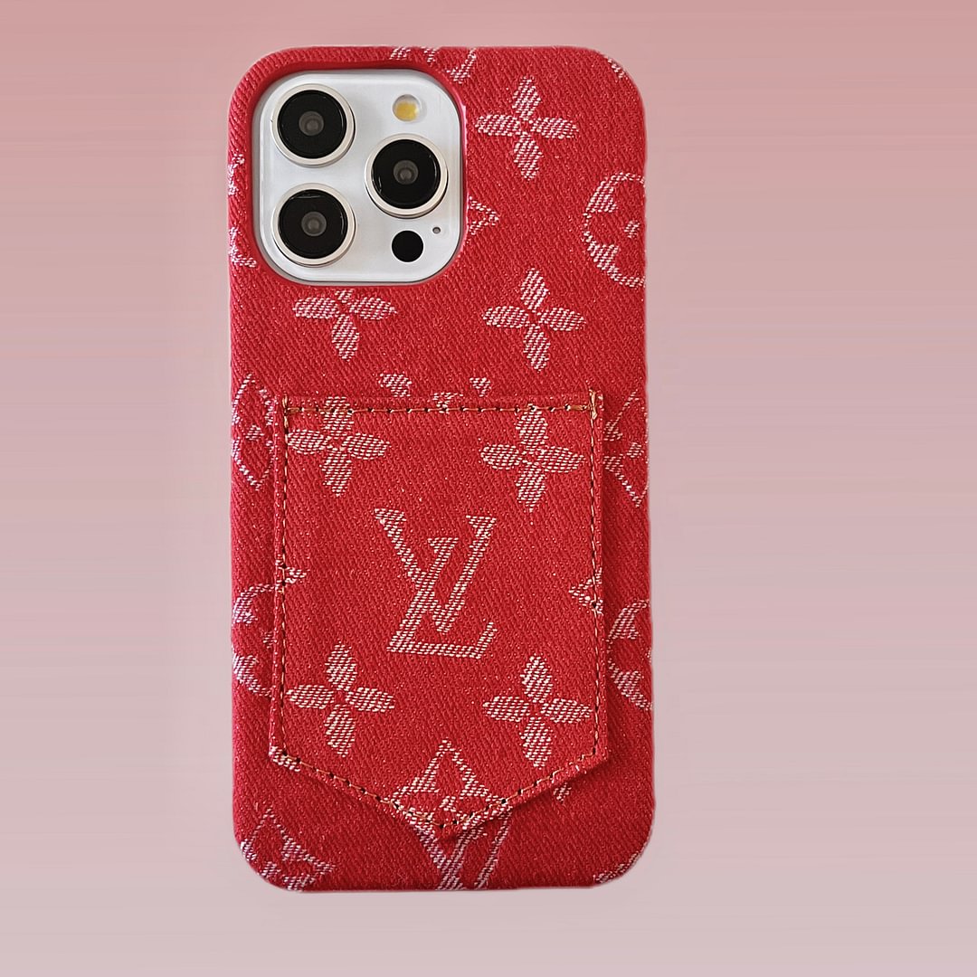 Louis Vuitton Denim Canvas LV Back Card Slot Apple iPhone Case ProCaseMall