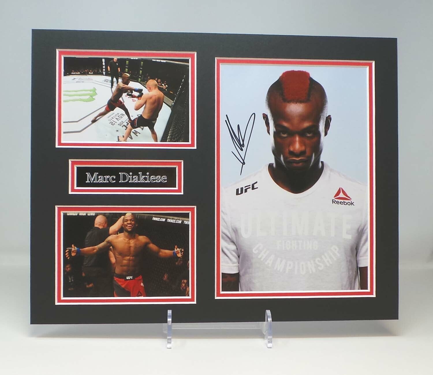 Marc DIAKIESE RARE Signed Mounted Photo Poster painting Display AFTAL RD COA UFC MMA Fighter