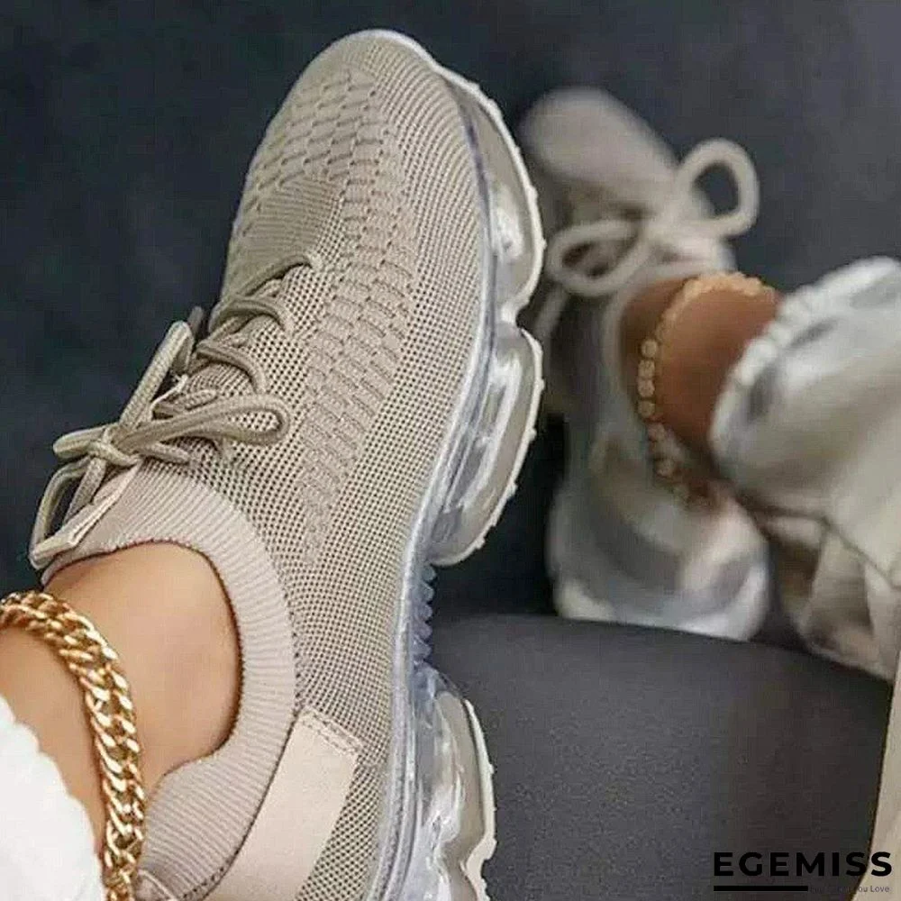 Khaki Casual Sportswear Solid Color Sports Shoes | EGEMISS