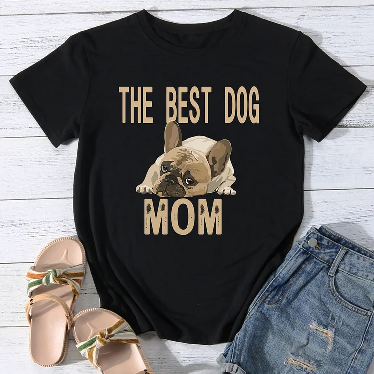 Rescue dog mom T-shirt Tee -013409