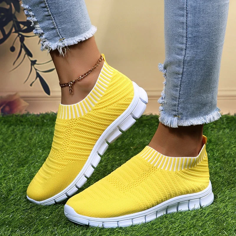2021 Autumn Casual Platform Sneakers Breathable Non-slip Walking Shoes Solid Color Ladies Vulcanized Shoes Large Size 35~44
