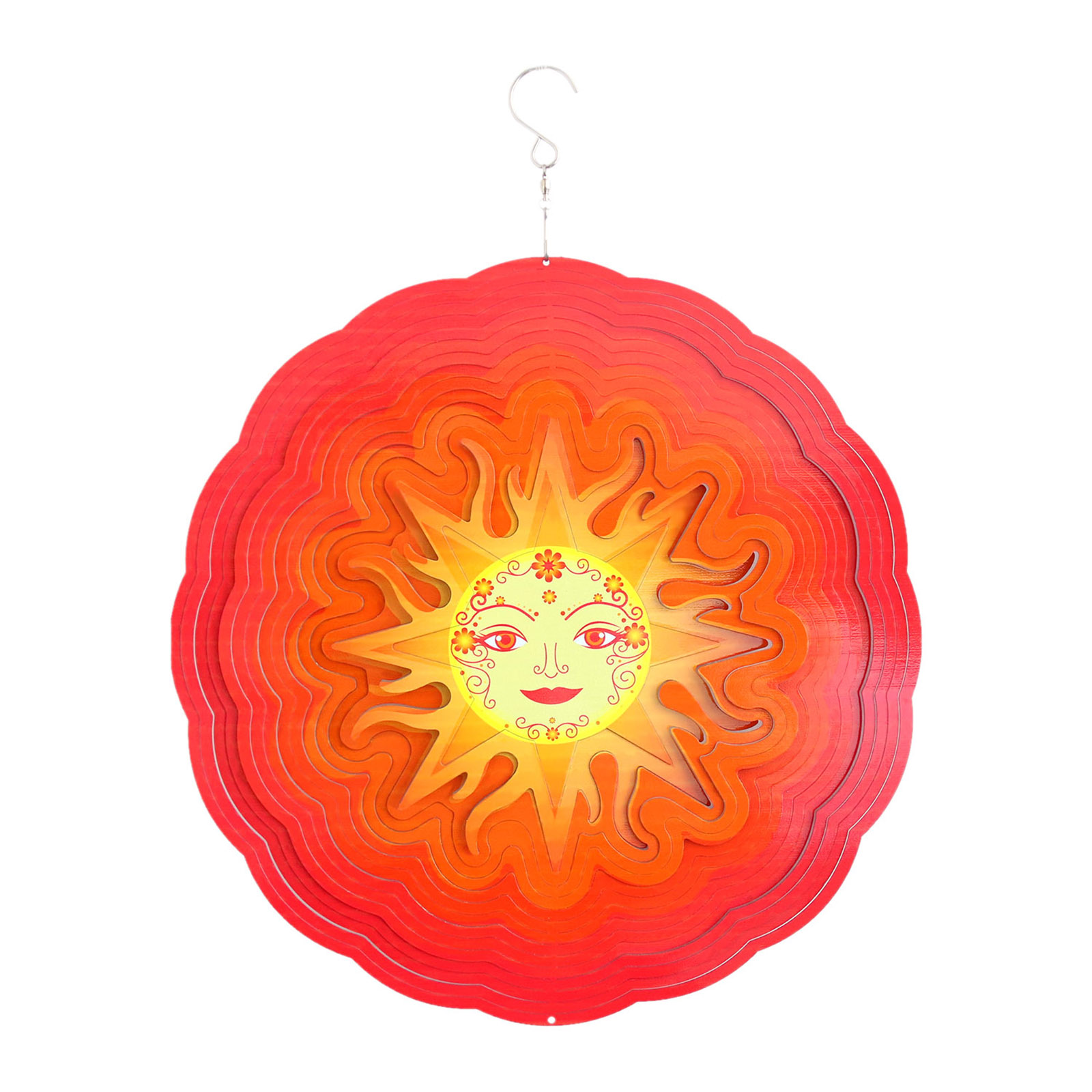 

Sun Wind Chimes Smiling Sun Wind Spinner Rotating Hanging Ornaments Craft, 501 Original