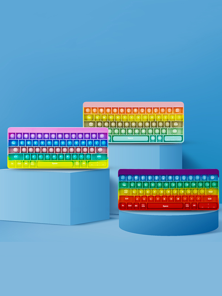 

Keyboard Silicone Push Bubble Fingertip Toy Anti-Stress Decompression Toys, 501 Original