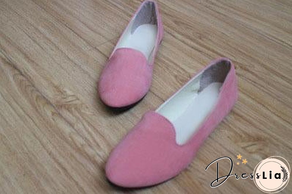 Plus Size Women Candy Color Loafers Flats Sweet Casual Shoes