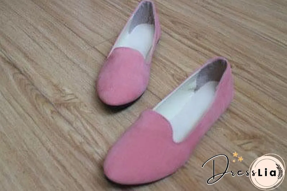 Plus Size Women Candy Color Loafers Flats Sweet Casual Shoes
