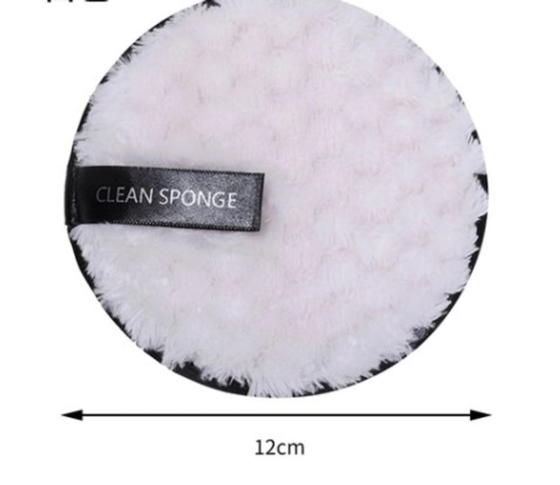 Classic Style Solid Color Superfine Fiber Facial Cleaning Puff 1 Piece