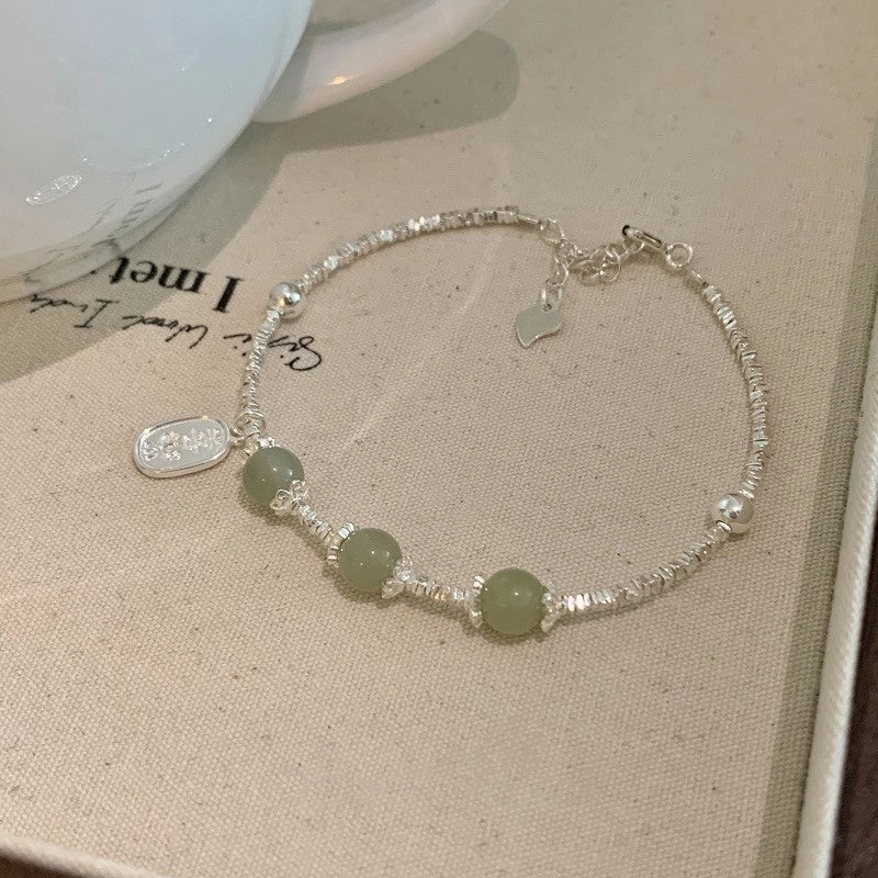 Korean-style Niche Heavy Industry Pearl Silver Beaded Bracelet Women’s Light Luxury Niche Exquisite Bracelet Trendy Bracelet For Girlfriends