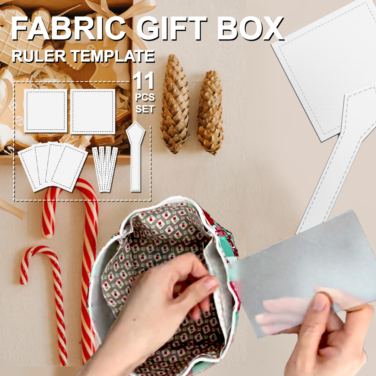 Fabric Gift Boxes Quilting Set —With Tutorial