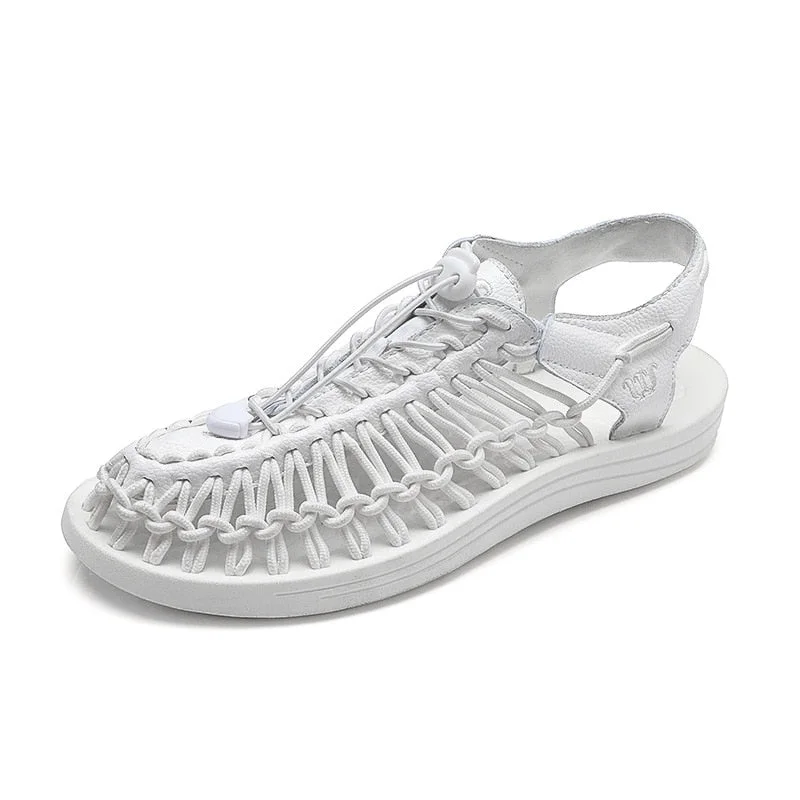 Beach shoes men's summer woven sandals men's non-slip deodorant Baotou sandals outdoor leisure men's slippers