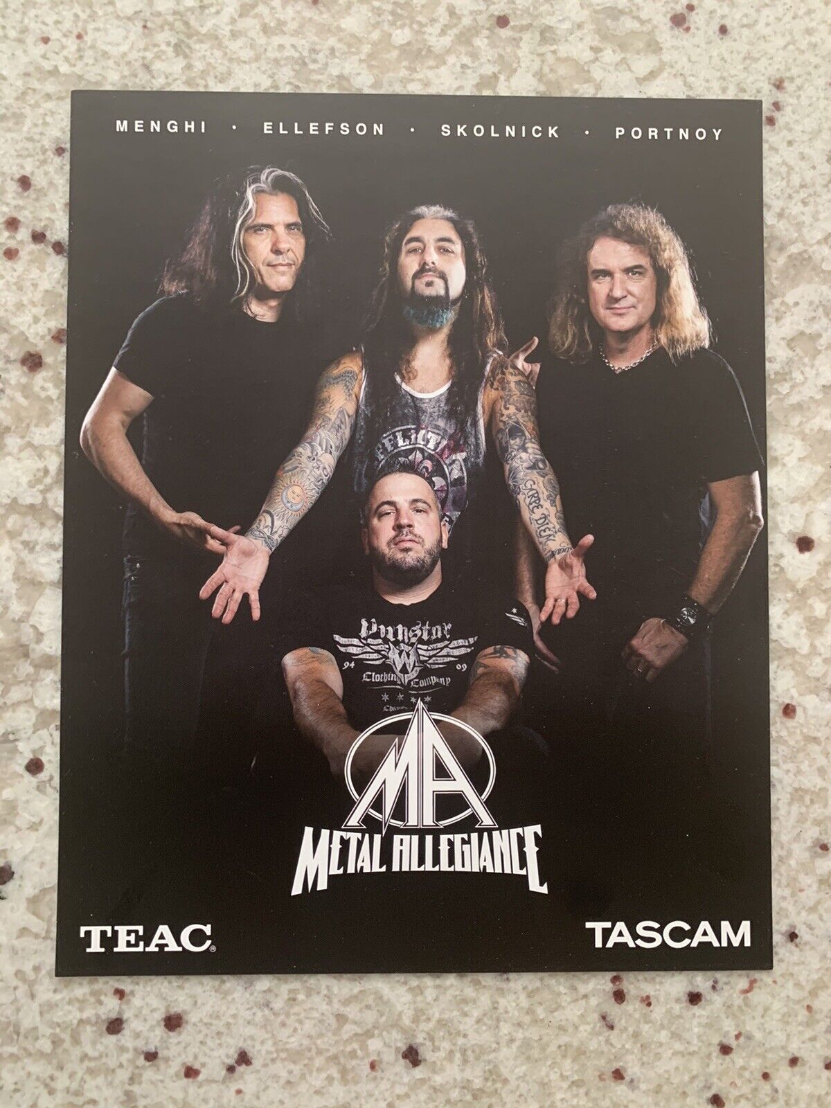 Metal Allegiance Skolnick Menghi Ellefson Portnoy 8X10 Promo Photo Poster painting