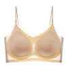 Soutien-gorge sans couture femme en soie glacée ultra-fine sans anneau acier
