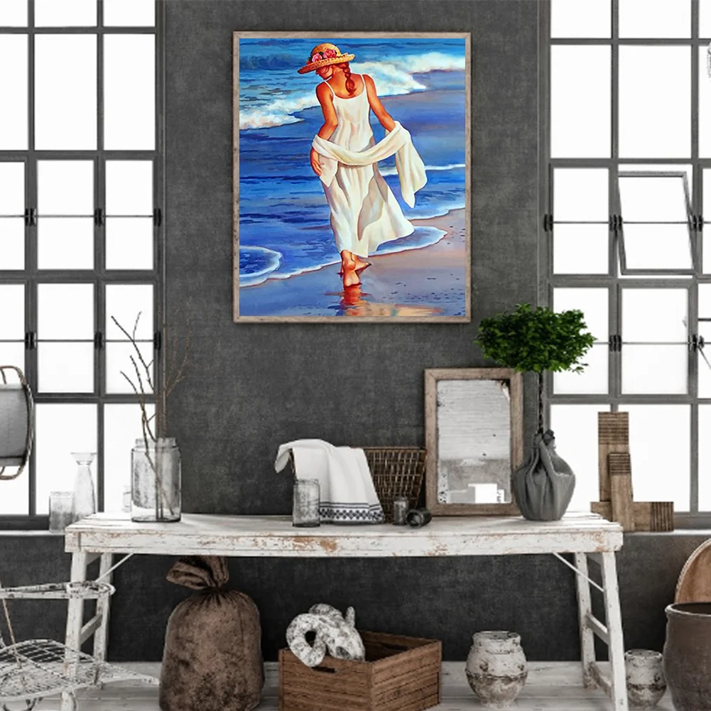 DIY Paint By Number 40*50cm - Beach Woman