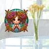 Diamond Painting Double Sided Cute Girl Hanging Pendant for Wall