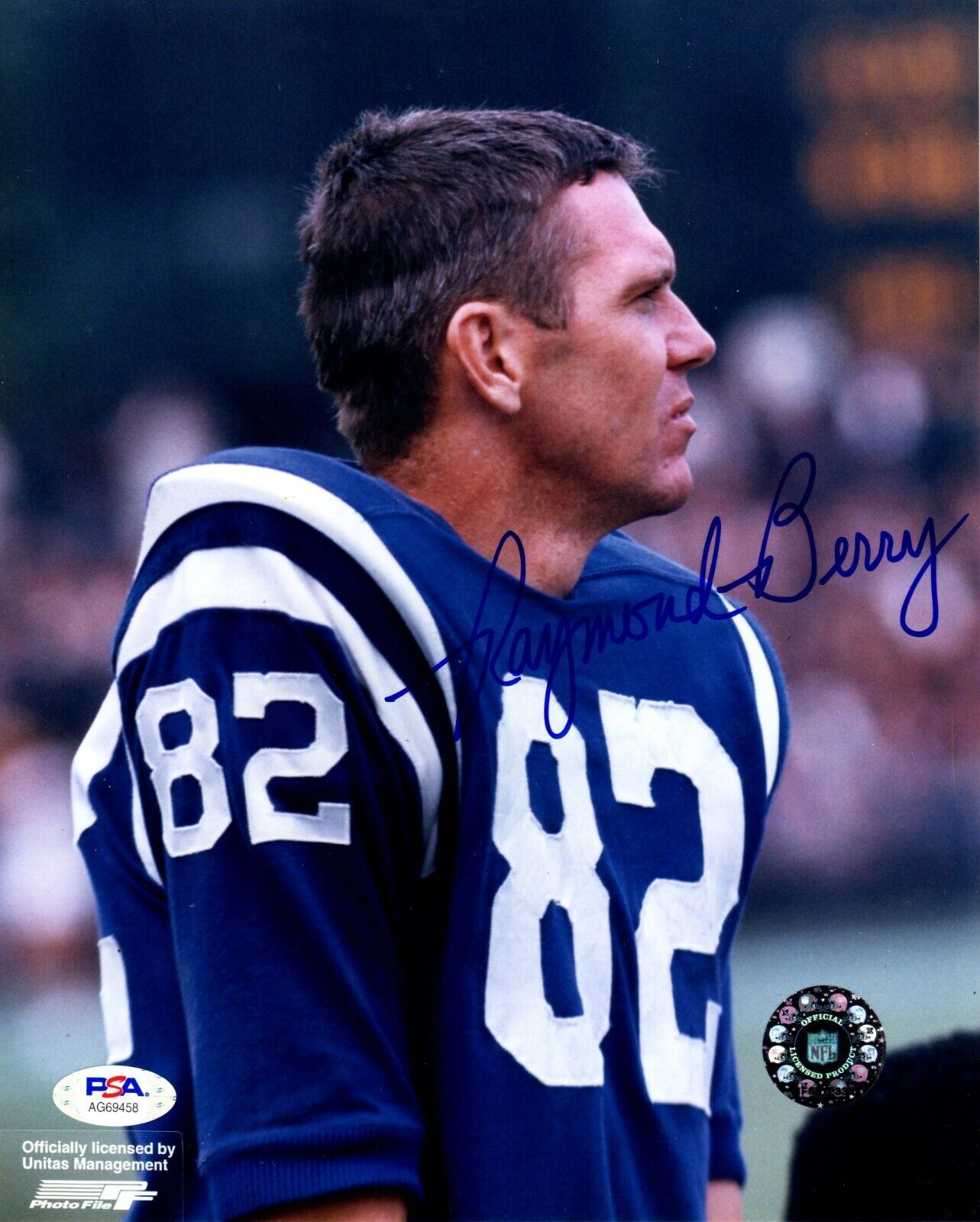 Raymond Berry autographed signed 8x10 Photo Poster painting NFL Baltimore Colts PSA COA