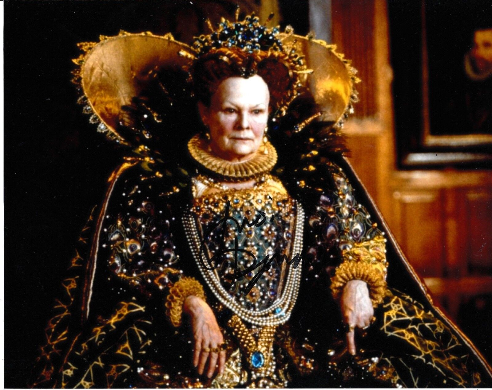 JUDI DENCH SIGNED SHAKESPEARE IN LOVE Photo Poster painting UACC REG 242