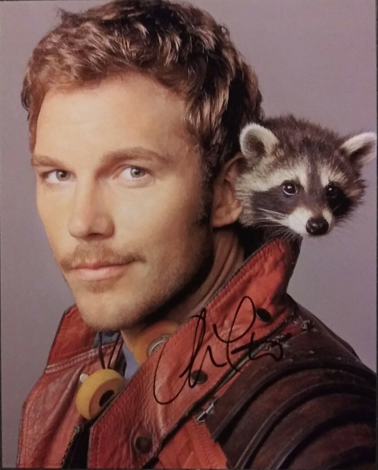 Chris Pratt signed 8x10