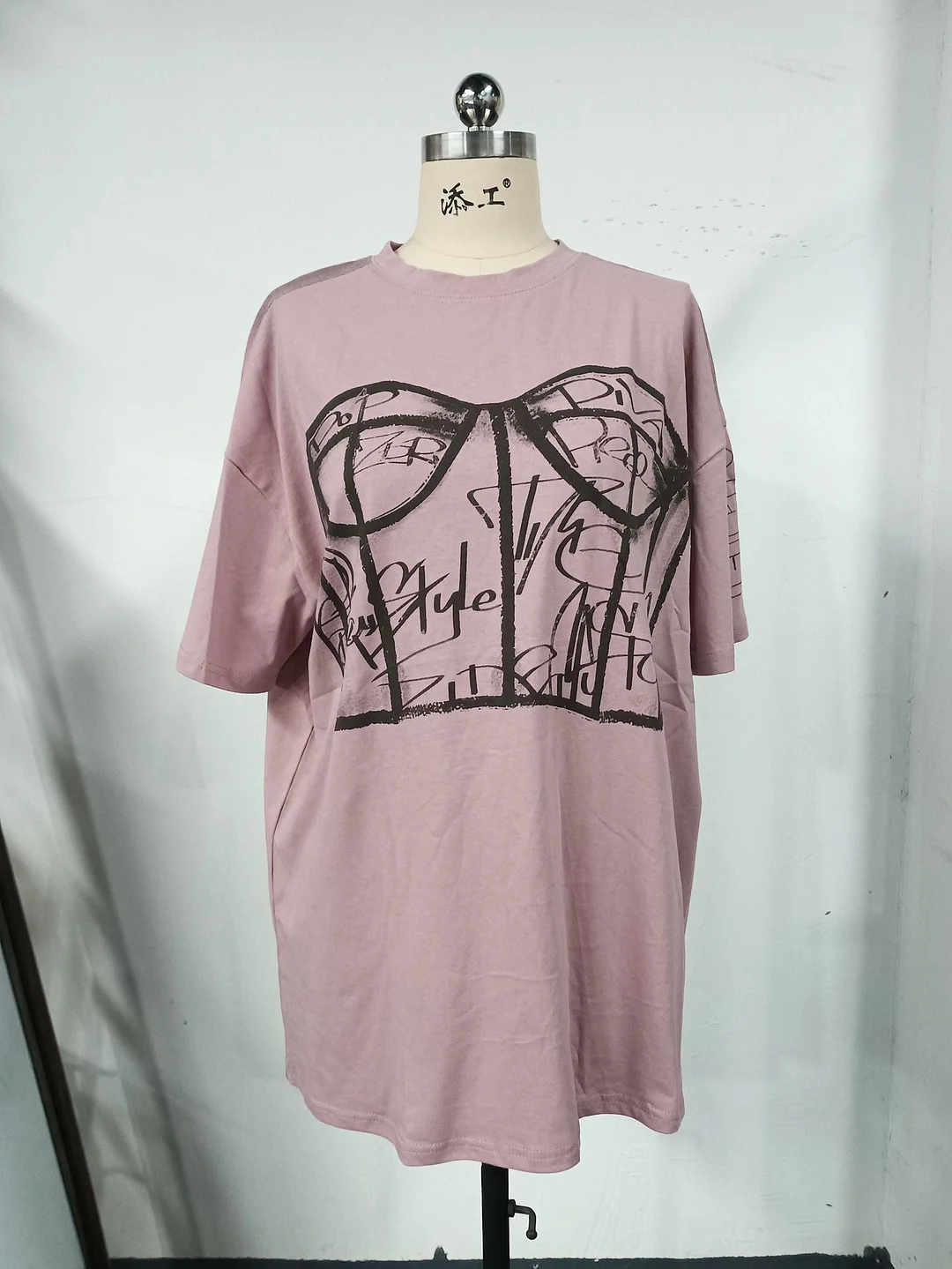 Athvotar Athvotar And Spicy Wind Shoulder Short-Sleeved Letter Printing T-Shirt Girl Spring Small Loose Thin Top Lady