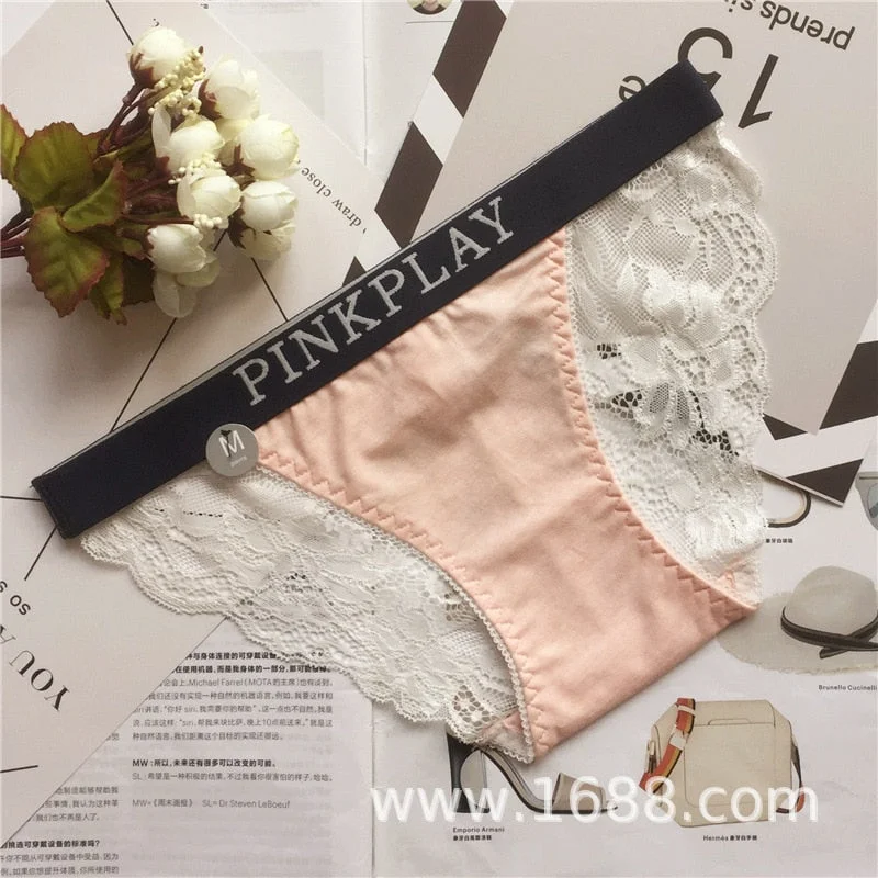 Panties Women Sexy Lace Panties Women's Traceless Comfort Underwear Low Waist Hollow Out Sexy Underpants Female Cotton Briefs
