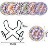 [Upgrade]6pcs/set DIY Diamond Painting Waterproof Case Classic Mandala Coaster Gift Decor Set