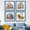 12pcs Christmas Candy-11CT Stamped Cross Stitch Set 12.5*12.5cm/4.92*4.92in tapestrymarket