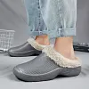 Unisex Plush Thickened Waterproof Cotton Indoors and Outdoors Slippers Thermal Shoes