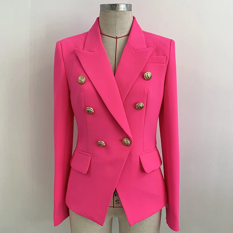 Nigikala Nigikala 2025 Star Fashion Metal Lion Head Buckle Double Buckle Blazer Phosphor