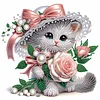 Flower Kitten - Crystal Rhinestone Diamond Painting