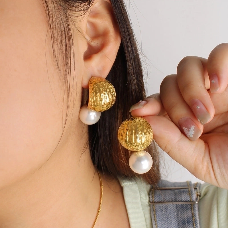 1 Pair Elegant Minimalist Classic Style Geometric 304 Stainless Steel 316 Stainless Steel  18K Gold Plated Ear Studs