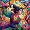 Disney-Princess Mulan-14CT Stamped Cross Stitch 40*40cm/15.75*15.75in