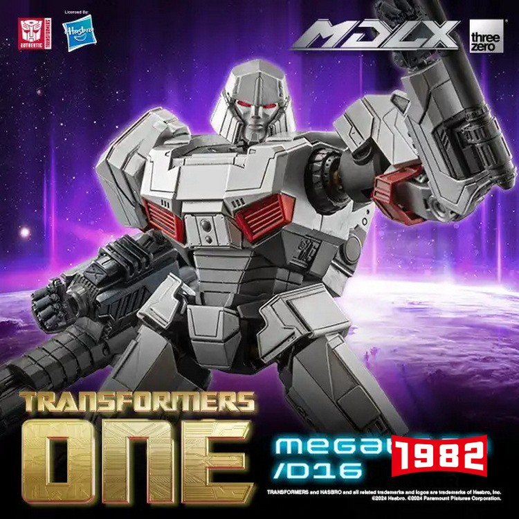 Threezero 3A MDLX D16 Transformers One Megatron Action Figure Collectible 7 Inch 45 Points Articulation Die Cast Metal Frame Fusion Cannon Accessories Officially Licensed Hasbro Vintage Animation Style