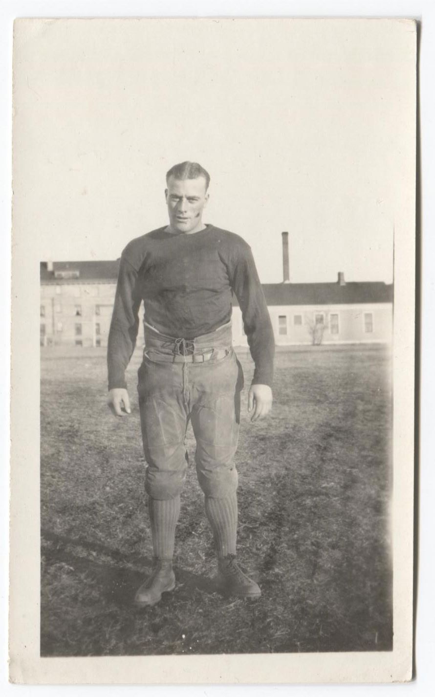 1924 Albert Gunderson Augustana College Football Type 1 Original Snapshot Photo Poster painting