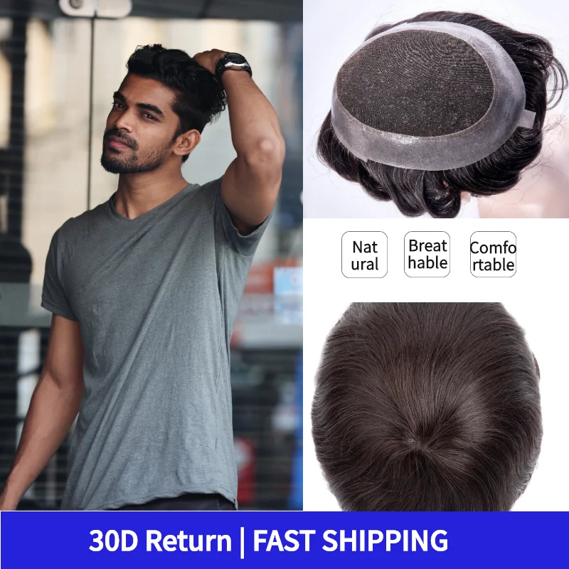 Jewtribute Hair®|Toupee Men Hotselling Lace PU Base Wig 