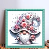 (US Only)Gnome Printed Cross Stitch Kit 40x40cm DIY 11CT Thread Art Needlework Home Decor