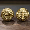 Pure brass fortune-bringing Pixiu fitness ball handle piece birthday gift for the elderly to relieve stress solid massage ball