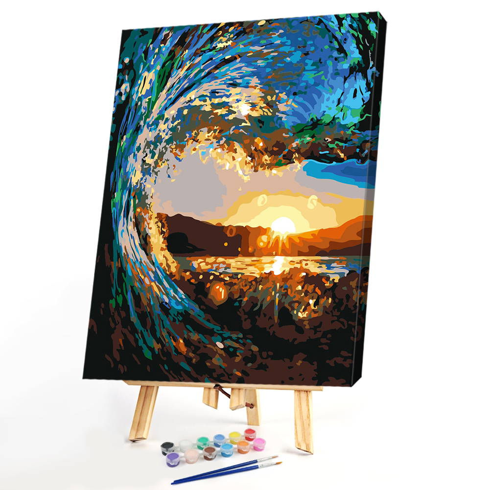 

30*40CM Paint By Numbers-Waves in The Evening, 501 Original