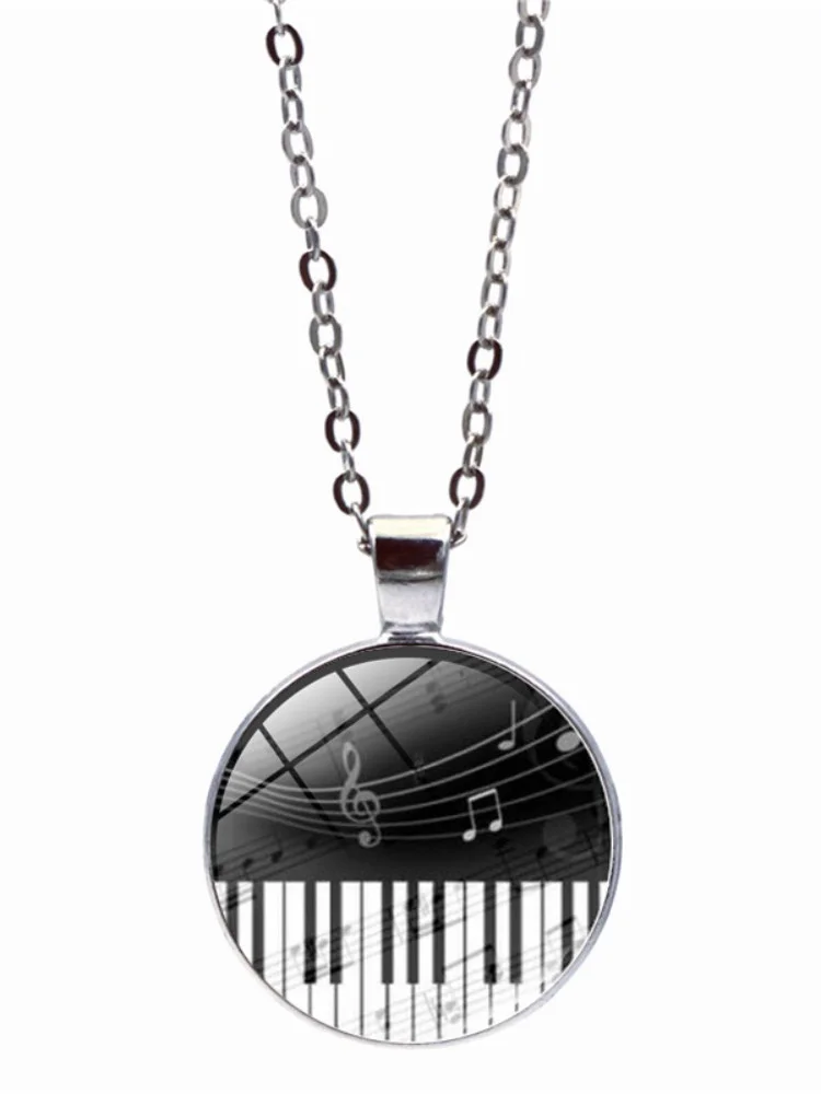 Fashion Musical Piano Keyboard Gemstone Necklace