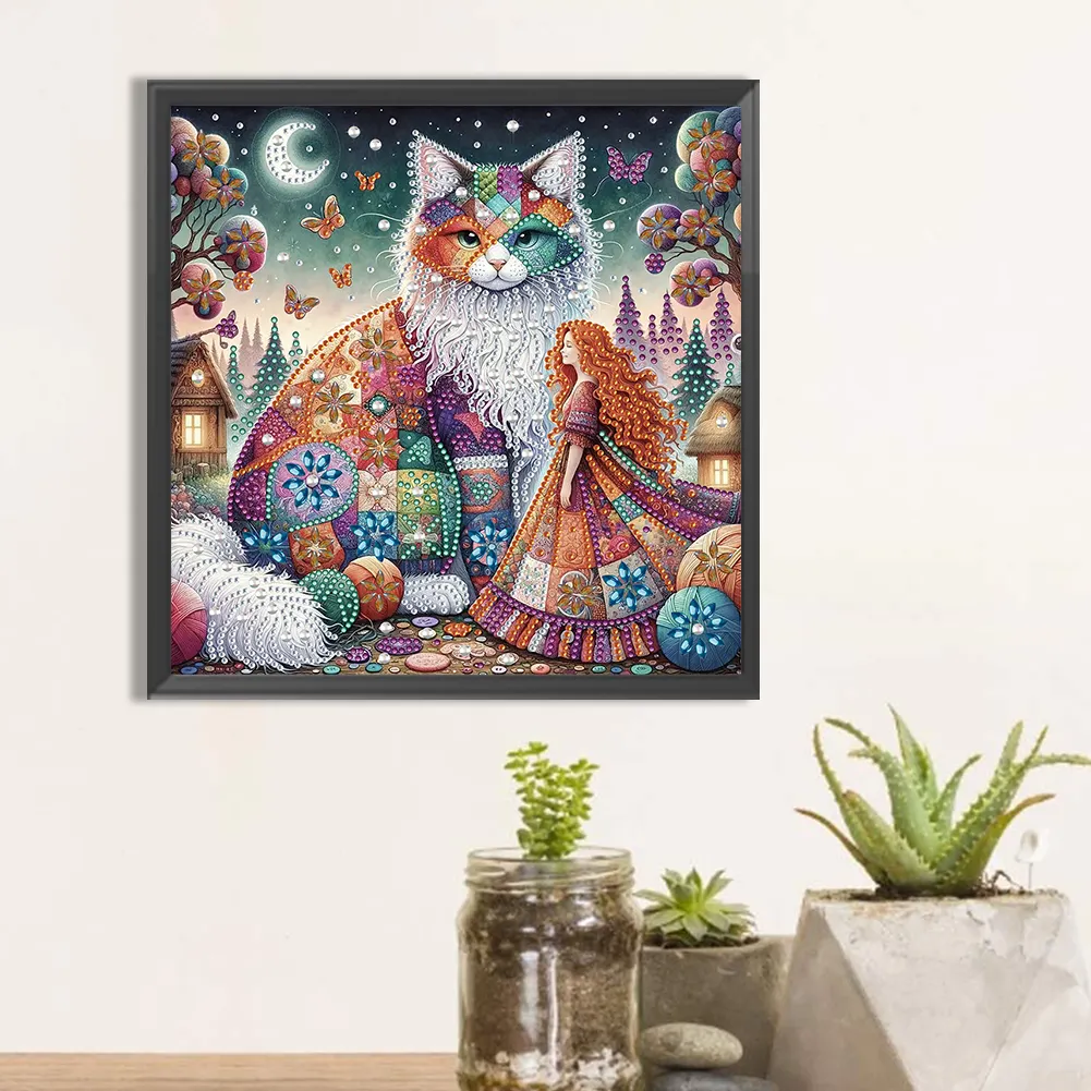 Diamond Painting - Partial Special Shaped Drill - Cat(Canvas|30*30cm)