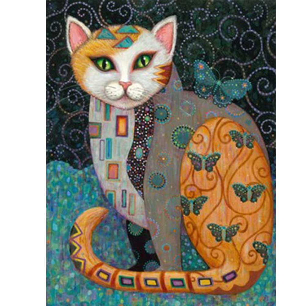 

Pattern Cat - Round Drill Diamond Painting - 30*40CM, 501 Original