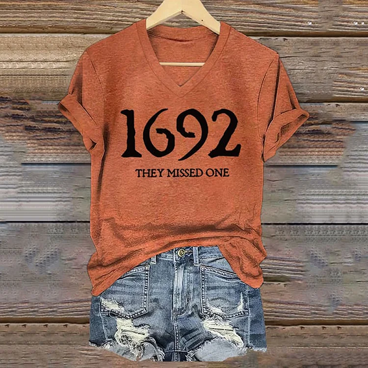 Women's 1692 They Missed One Salem Witch Print T-Shirt