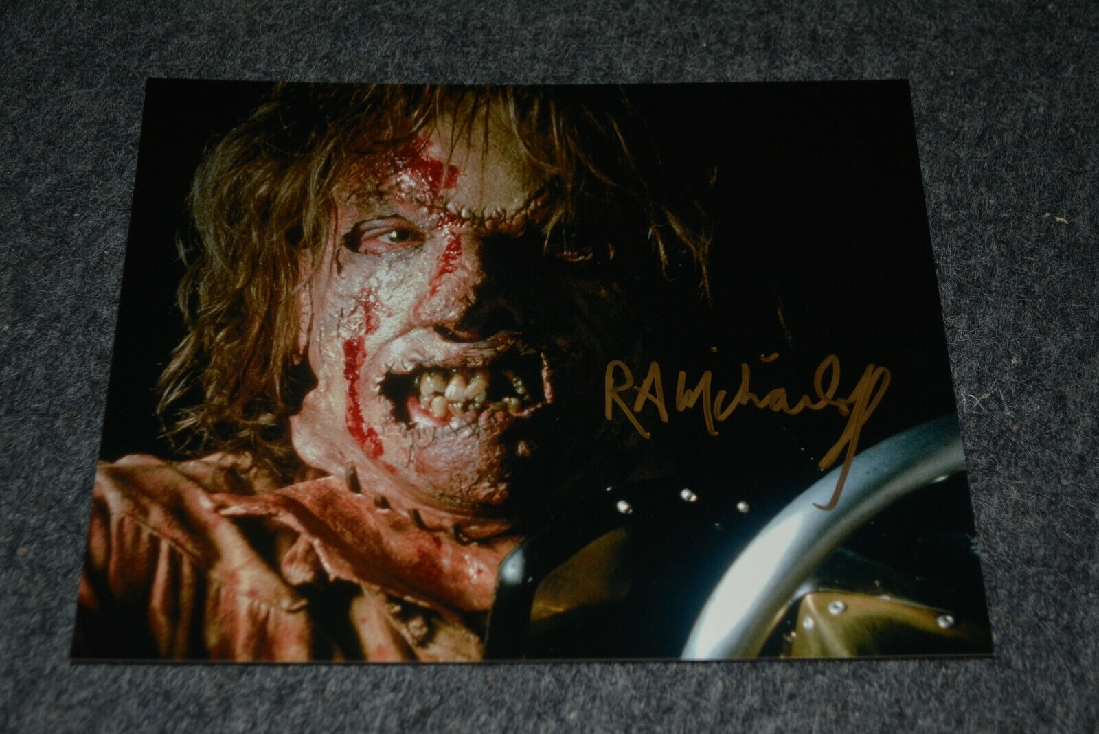 R.A. MIHAILOFF signed autograph In Person 8x10 LEATHERFACE TEXAS CHAINSAW