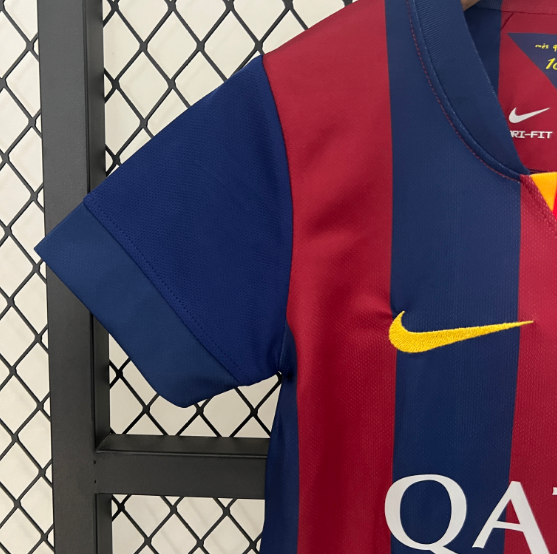 Retro 14/15 Barcelona Home Kids Kit Football Jersey Thai Quality