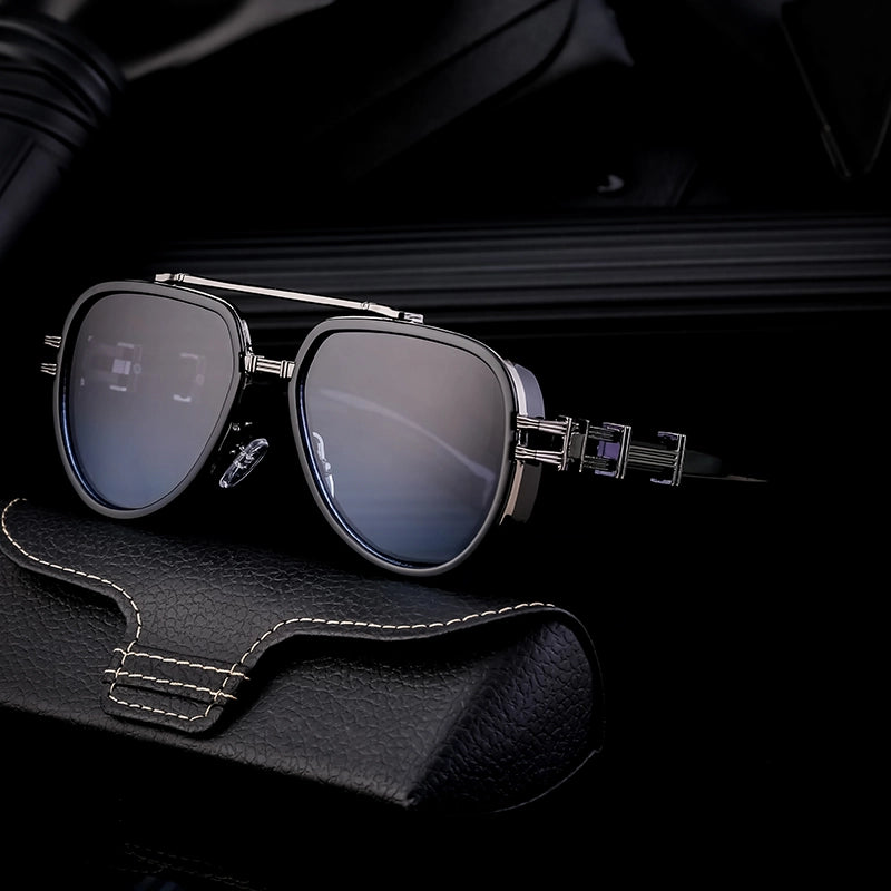 2024 New Retro Sunglasses Men’s High Sense Punk Sunglasses Men’s Sunglasses