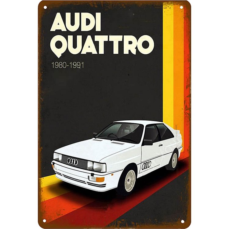 Audi quattro voiture - Enseigne Vintage Métallique/enseignes en bois - 20*30cm/30*40cm