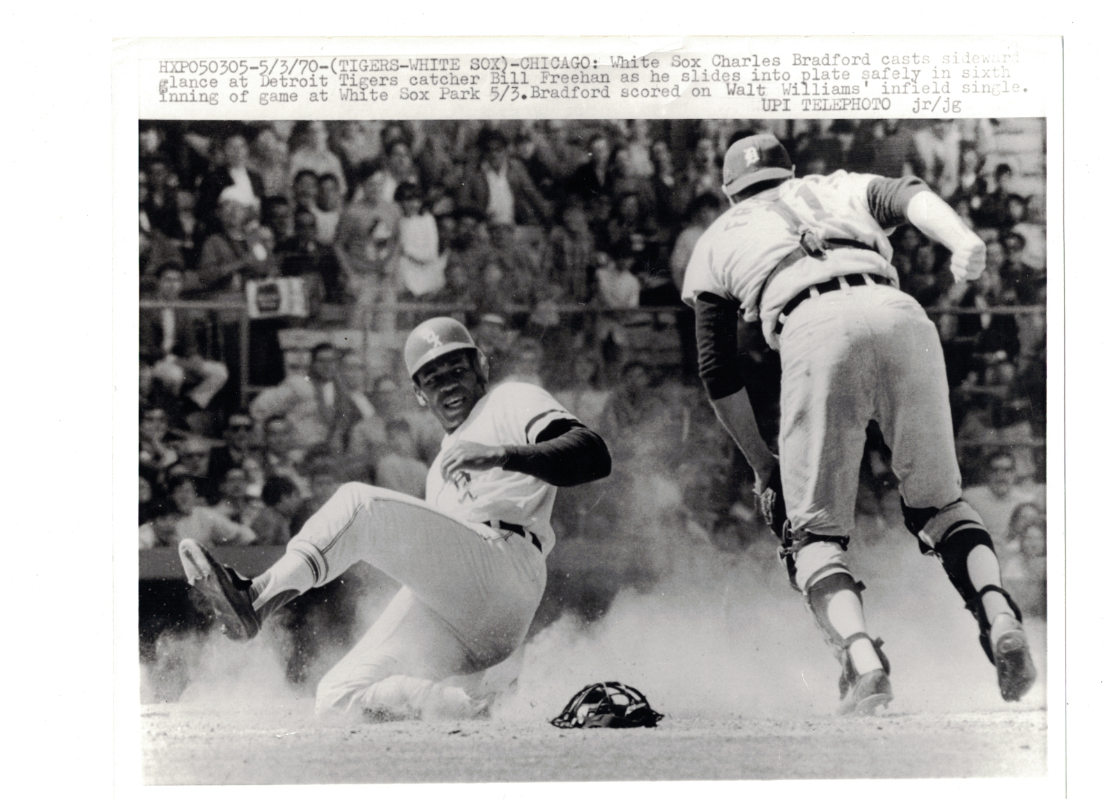 Buddy Bradford Chicago White Sox Bill han 1970 UPI Tele Press Photo Poster painting RH1