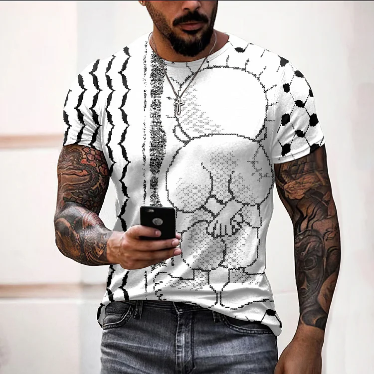 Men's We Love Peace Forever Print Casual T-Shirt