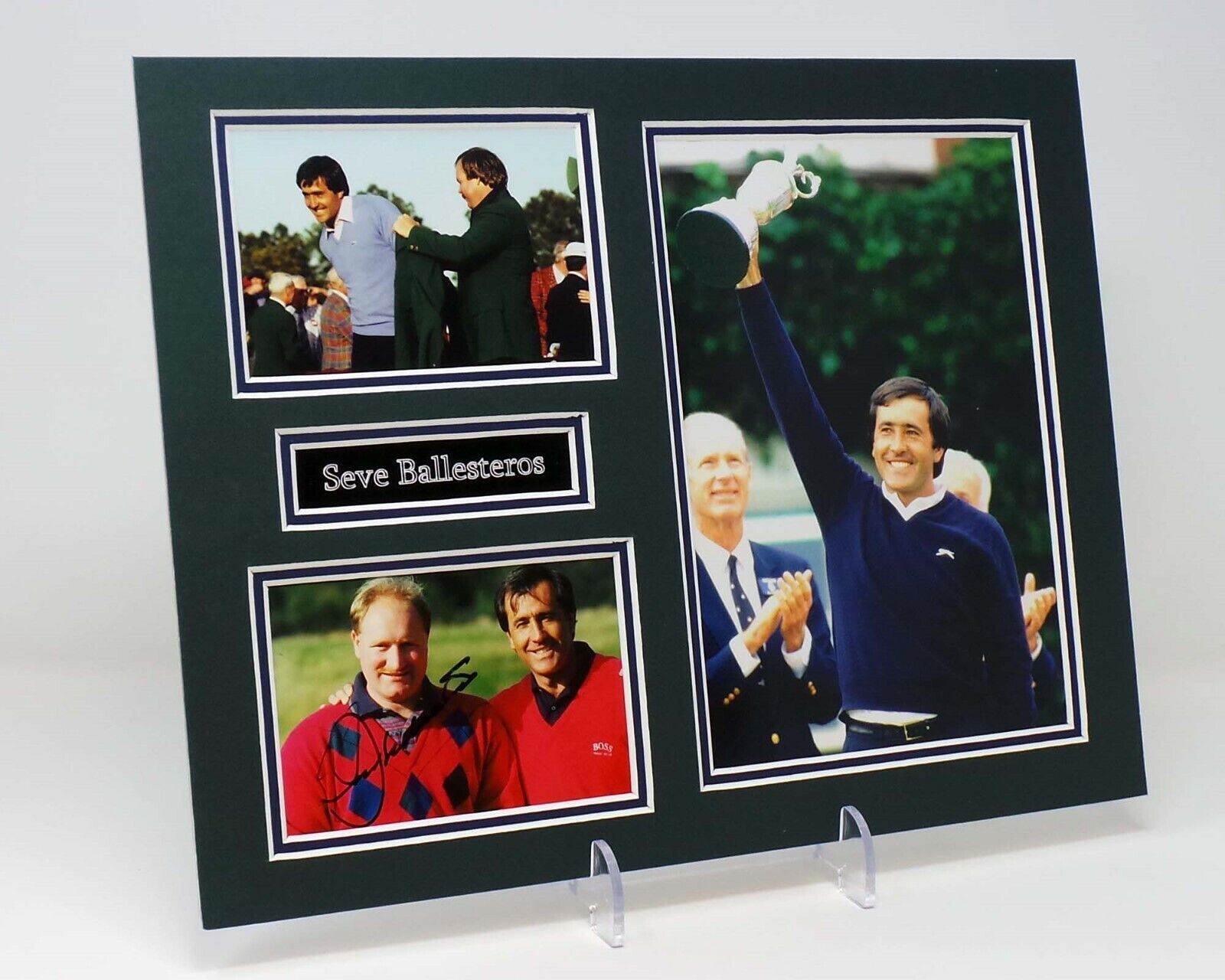 Severiano Seve BALLESTEROS Signed Mounted Photo Poster painting Display AFTAL Open Golf Legend