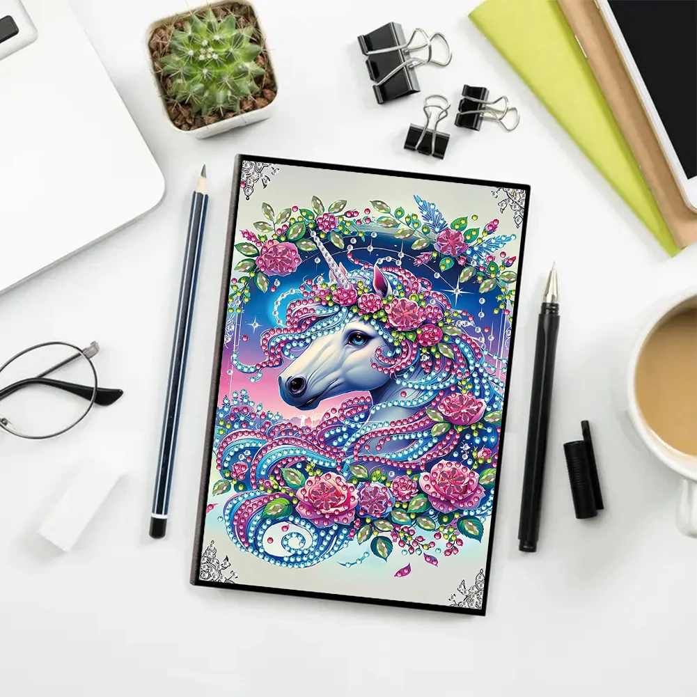 50-Page A5 Horse Diamond Painting Notebook for Adult Holiday Birthday Gift