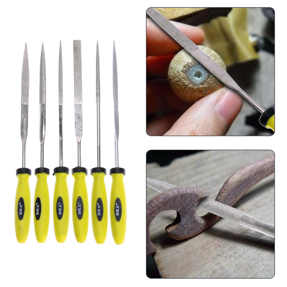 

6pcs Metal File Mini Assorted Rasp Diamond Needle File set Repair Tool Set, 3mm, 501 Original