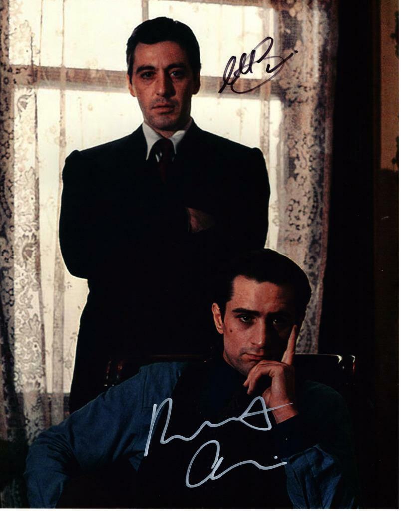 ROBERT DeNIRO AL PACINO autographed 11x14 Picture signed Photo Poster painting and COA